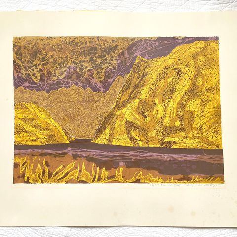 Trollfjorden. Serigrafi av Dag A. Rødsand