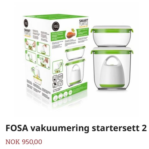 FOSA vakumering. Nytt i Norge!