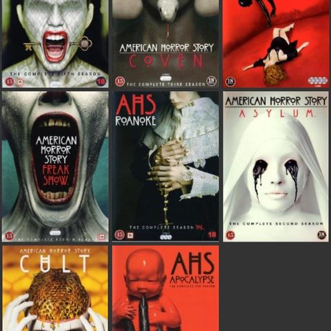 RESERVERT! American Horror Story Sesong 1-8 DVD