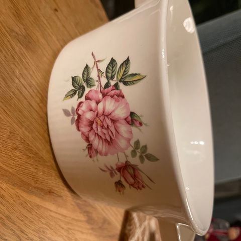 Retro gsmmel Figgjo  serverings skål med blomster på