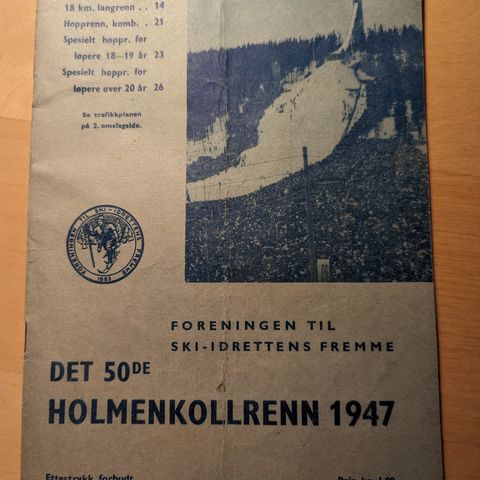 Det 50de Holmenkollrenn 1947, program