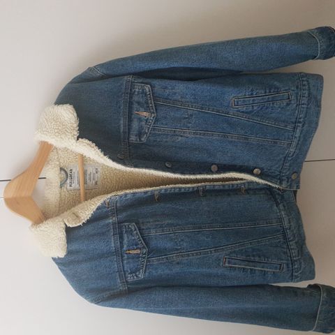 Teddy Denim Jakke str.S