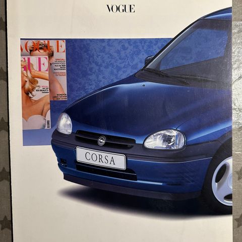 Brosjyre av Opel Corsa Vogue - 5/1996 (Luksusutgave med skinn-int.)