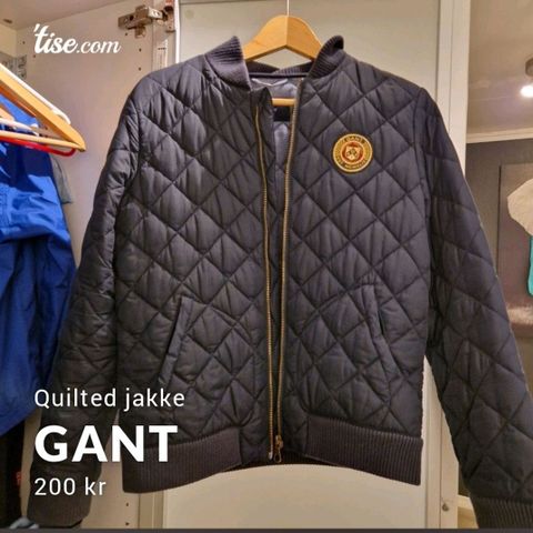 Gant quilted jakke str 164