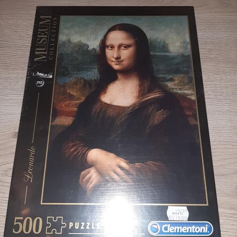 Puzzle. Leonardo Davinci. Monalise. Museum collection. 500 brikker. Gave?