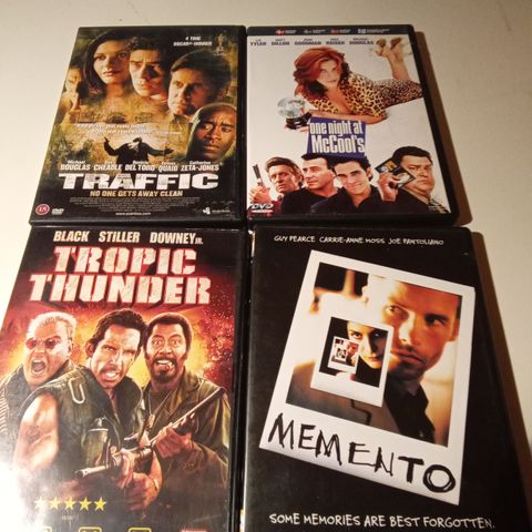 Traffic - Memento - Tropic Thunder - One Night at Mccools - Cassandra's Dream