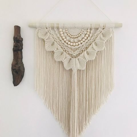 Makrame / macrame veggpynt håndlaget