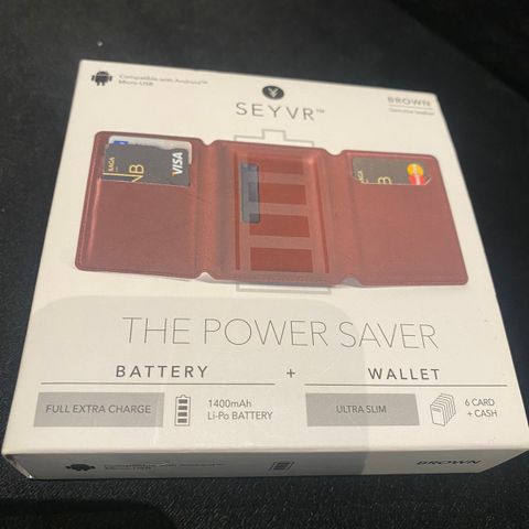 SEYVR THE POWER SAVER kortholder/powerbank