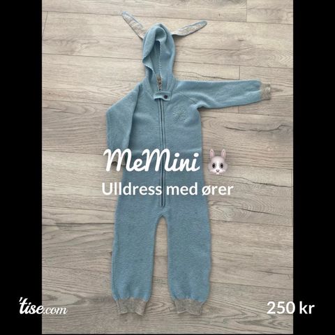 ulldress fra MeMini, med kaninører