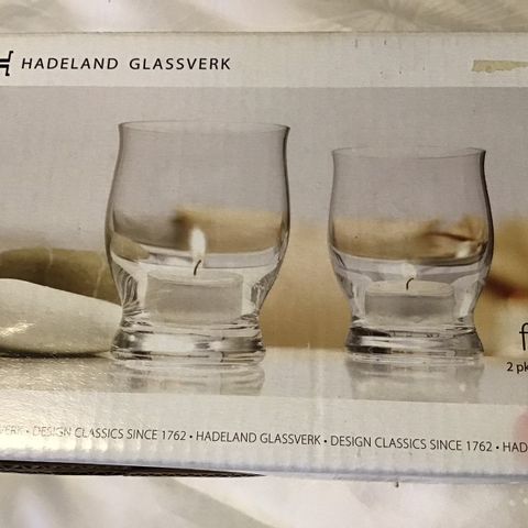 Hadeland Glassverk 2 stk Fuego lyslykt 98 mm, Nye