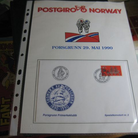 Postgiro Norway  Porsgrunn 1990