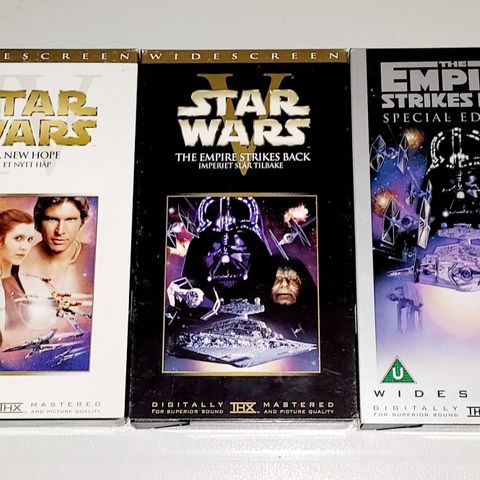 3 VHS I ESKE.THE STAR WARS TRILOGY.SPECIAL EDITION.