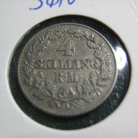 4 Skilling Danmark 1867 sølv