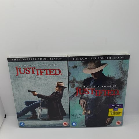 Justified sesong 3 og 4. Dvd