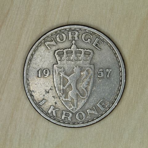 1 krone 1957 Norge   (1115)