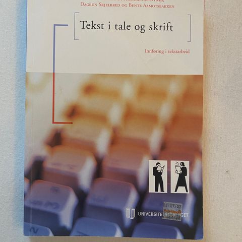 Studiebøker . Tekst i tale og skrift