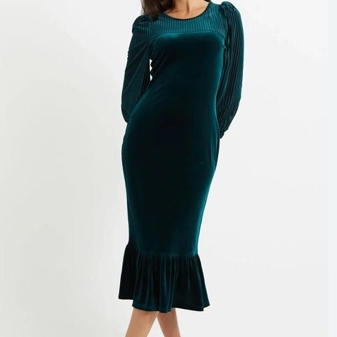 Louche Velvet Petrol Dress str M