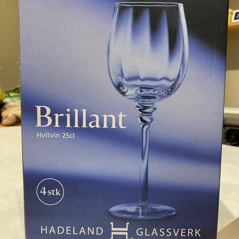 Hadeland Brilliant, hvitvinsglass 12 stk