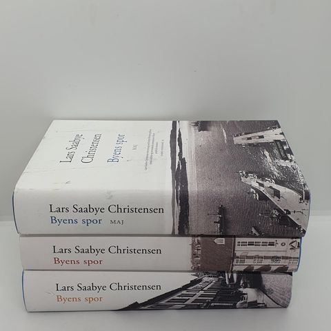 3 stk hardcover bøker, Byens spor serien. Lars Saabye Christensen