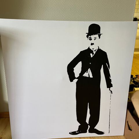 Ikonisk lerret bilde av Charlie Chaplin