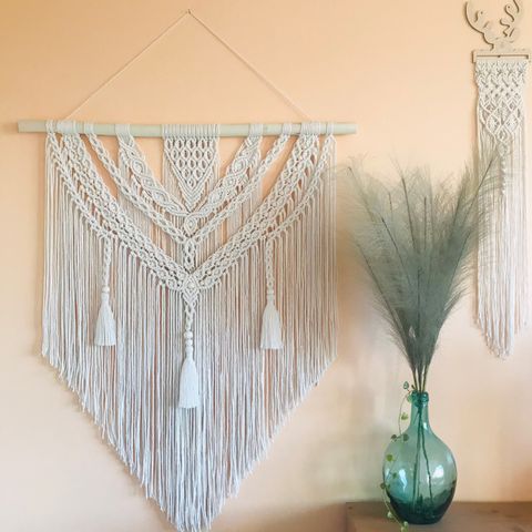 Makrame / macrame veggpynt håndlaget