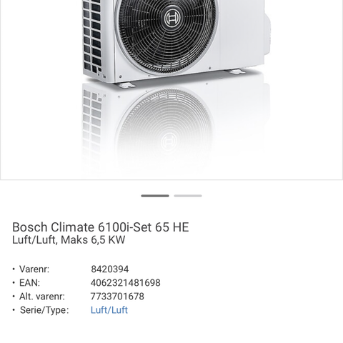 Bosch Climate 6100i-Set 65 HE