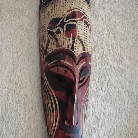 African Tribal Mask .. vintage fra Kenya Africa  Zulu tradisjonell maske