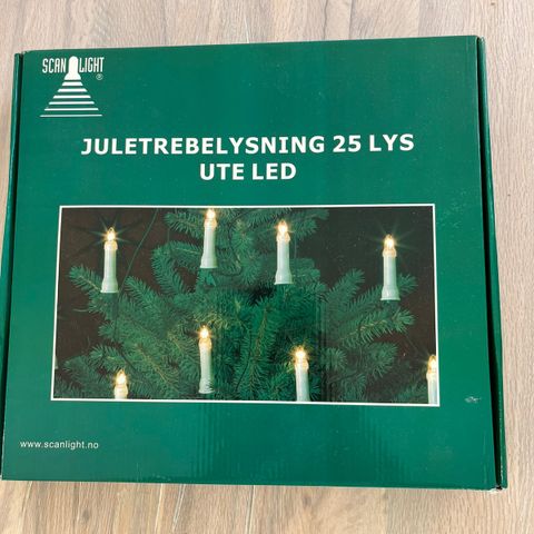 Ubrukt - Utvendig juletrebelysning 25 lys led