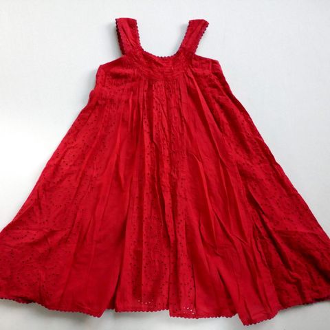 Monsoon rød kjole - str 6/7 år