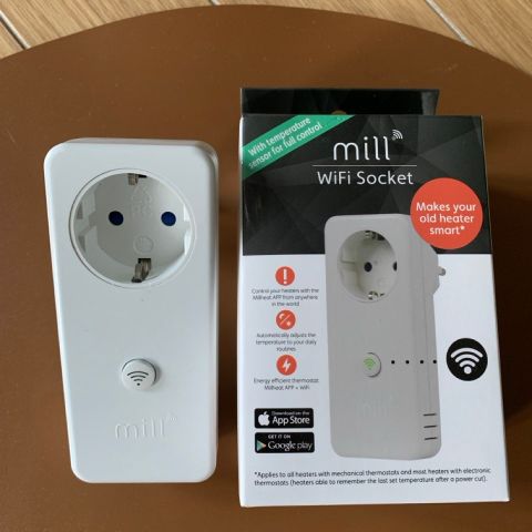 Mill WiFiSocket gen 2 (oppdatert og migrert til Mill sin nyeste plattform)