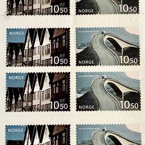 Norge 2006 Turistfrimerker Bryggen + Atlanterhavsveien NK 1620 - 1621 Postfrisk