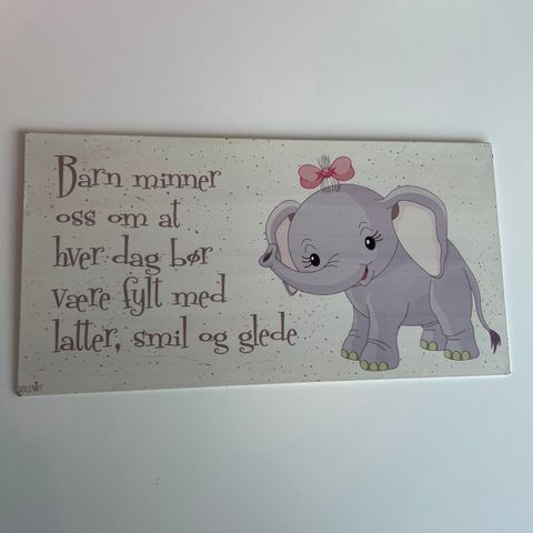 Skilt med elefant