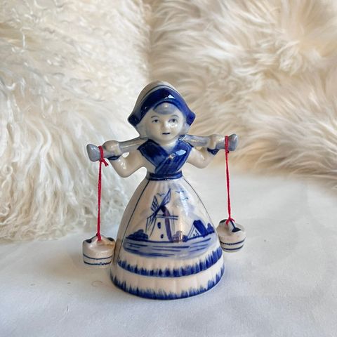 Unik vintage bjelle - Delft Blue