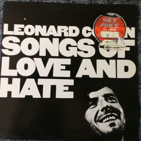Leonard Cohen - Songs of love and hate 1971 (32219). Kr. 100