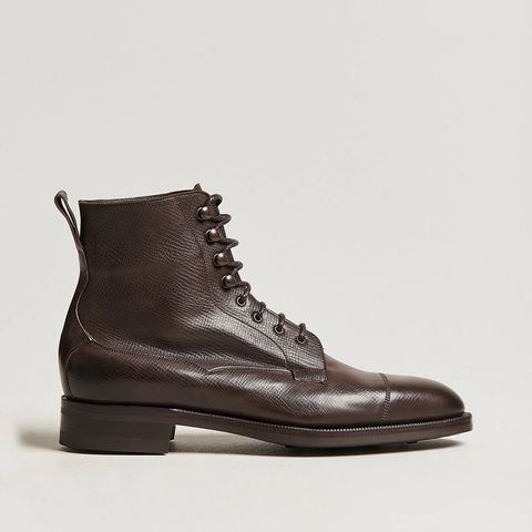 Edward Green - Galway Grained Boot Dark Brown Utah Calf - størrelse 9