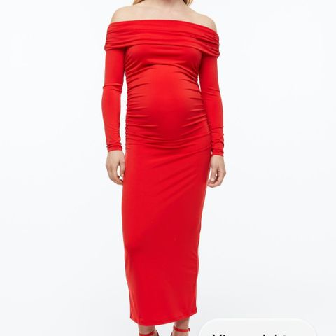 New H&M MAMA red off-shoulder dress, XL