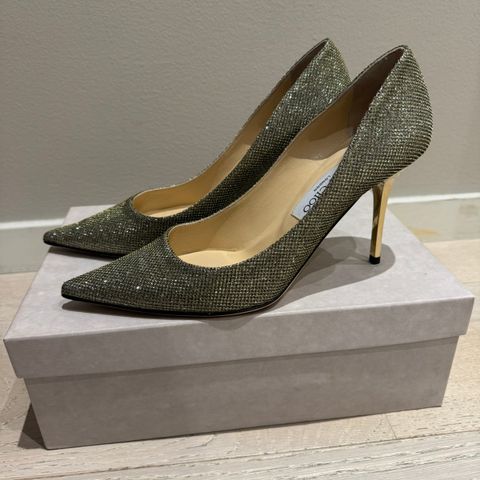 Jimmy Choo Agnes - glitterpumps i str 38,5