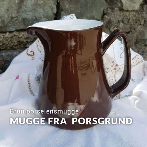 Brun mugge fra Porsgrund Porselen