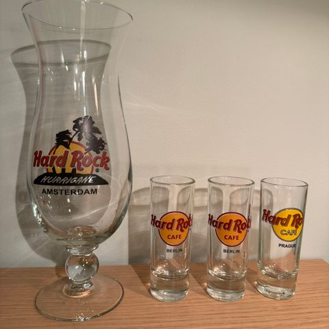 Hard rock glass fra Berlin, Praha og Amsterdam