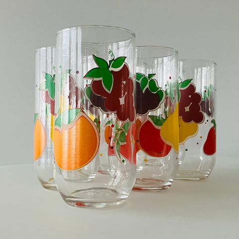 6 retro glass