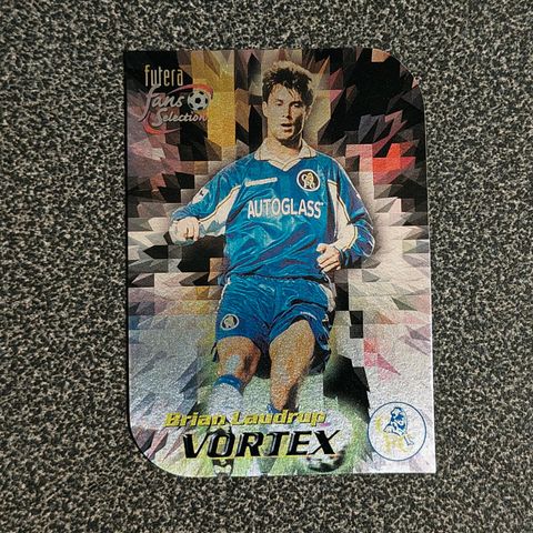 Brian Laudrup U7 Vortex Foil - Futera Fans Selection Chelsea 1999