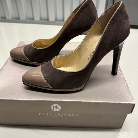 Peter Kaiser veldig lite brukt pumps brown suede(knall bra kvalitet)