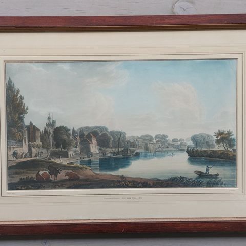 Gammel aquatint  "Twickenham on the Thames "