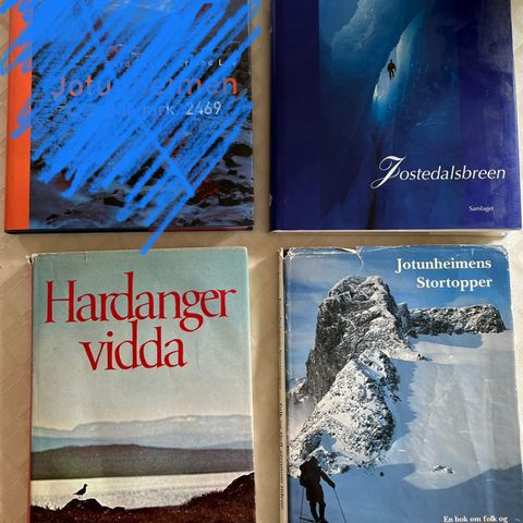 Bøker om Jotunheimen, Jostedalsbreen, Hardangervidda - 3 stk