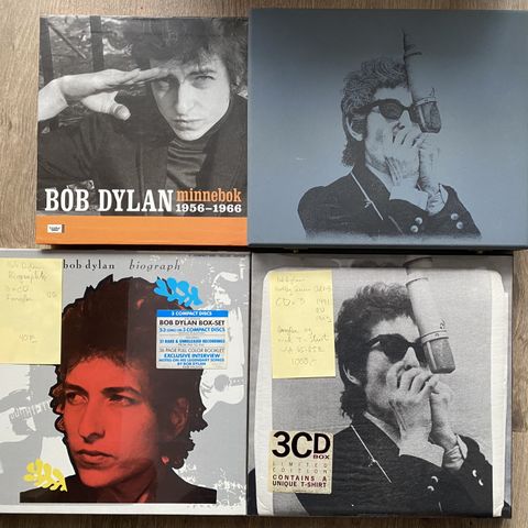CD-boxer 1: Bob Dylan Scrapbook, Biograph, Bootleg 1-3 (i trebox)