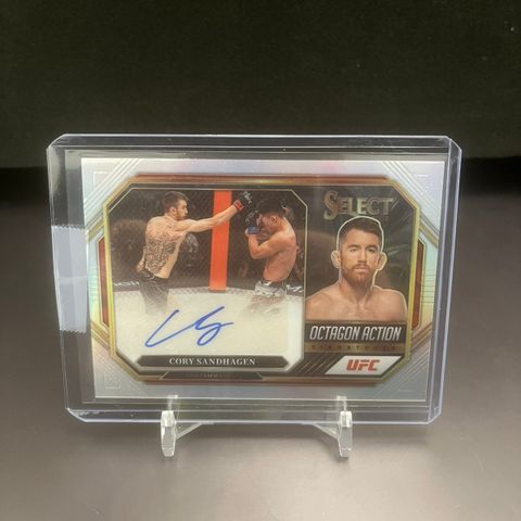 2023 Panini Select UFC CORY SANDHAGEN Silver Autograf