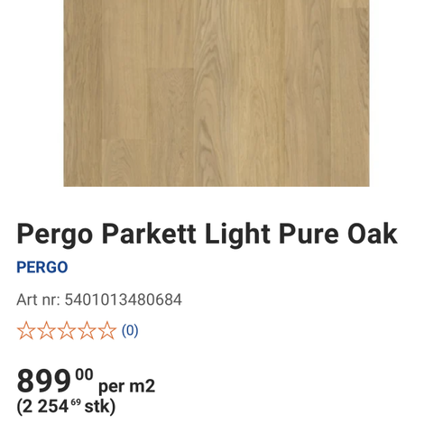 Pergo Parkett Lofoten light oak