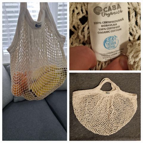 Casa Organica handlenett. 100 % organic cotton. Nettbag.