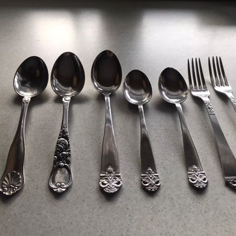 Sølvplett skjeer og gafler, mangler du noe?