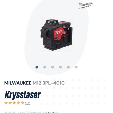 LEIE - Milwaukee krysslaser M12 3PL-401C